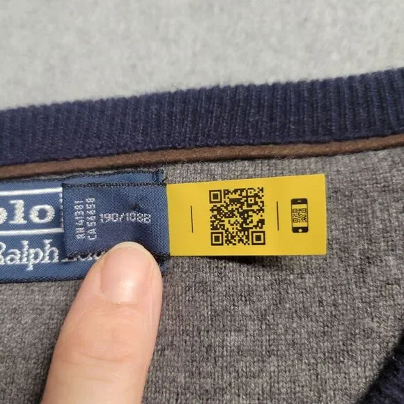 Ralph Lauren Polo Men's Size XXL Crew Neck Washable Merino Wool Sweater Blue - Picture 3 of 12